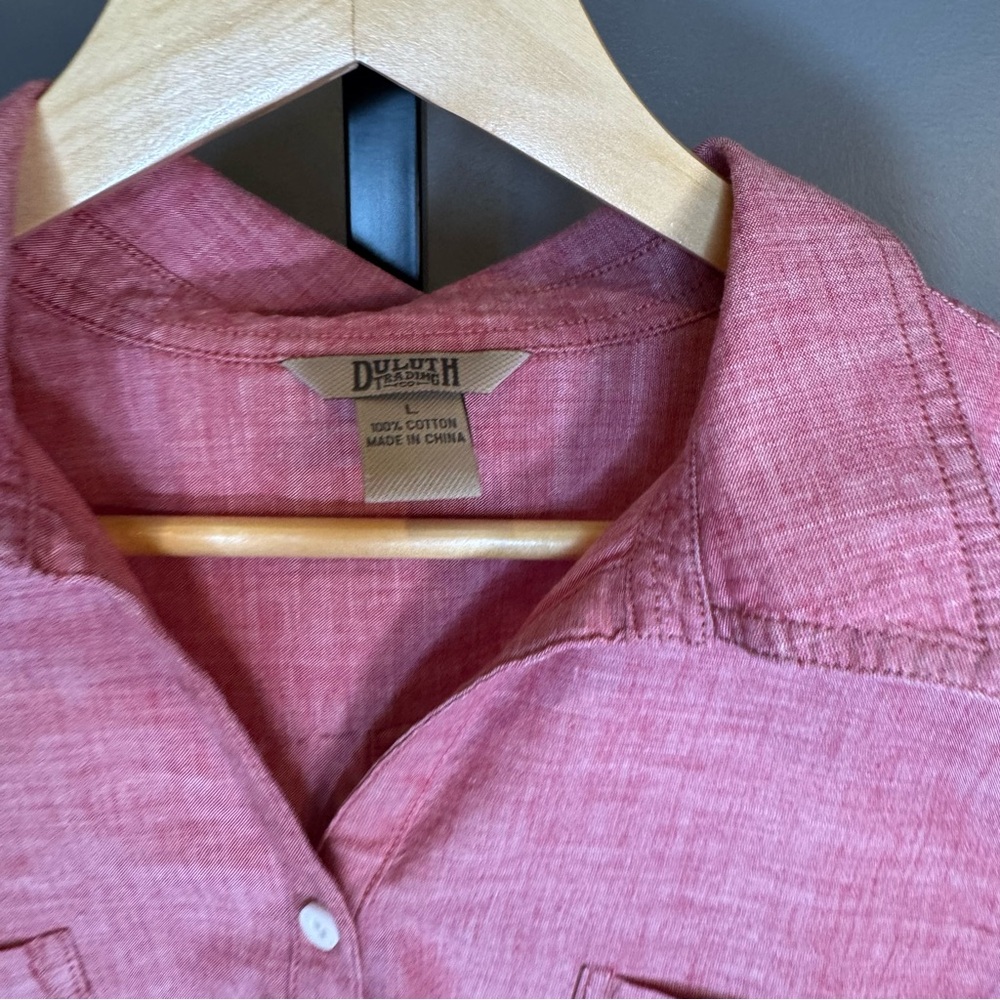 Duluth Trading Co Red Cotton Pullover Tunic Shirt‎ Women’s L - Picture 3 of 12